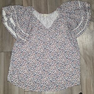 LOFT Multicolor Floral Blouse